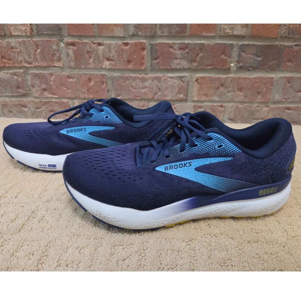 Brooks Ghost 16 Shoes Mens Size 11 Medium D Navy Light Blue Running Sneakers